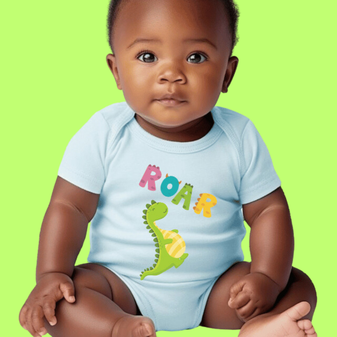 Roar Dino Kids Romper – Cute Dinosaur Design – Infant Tees